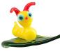 Preview: Orchideenstab, Blatt mit Raupe -gelb- (normale Ausf.)
